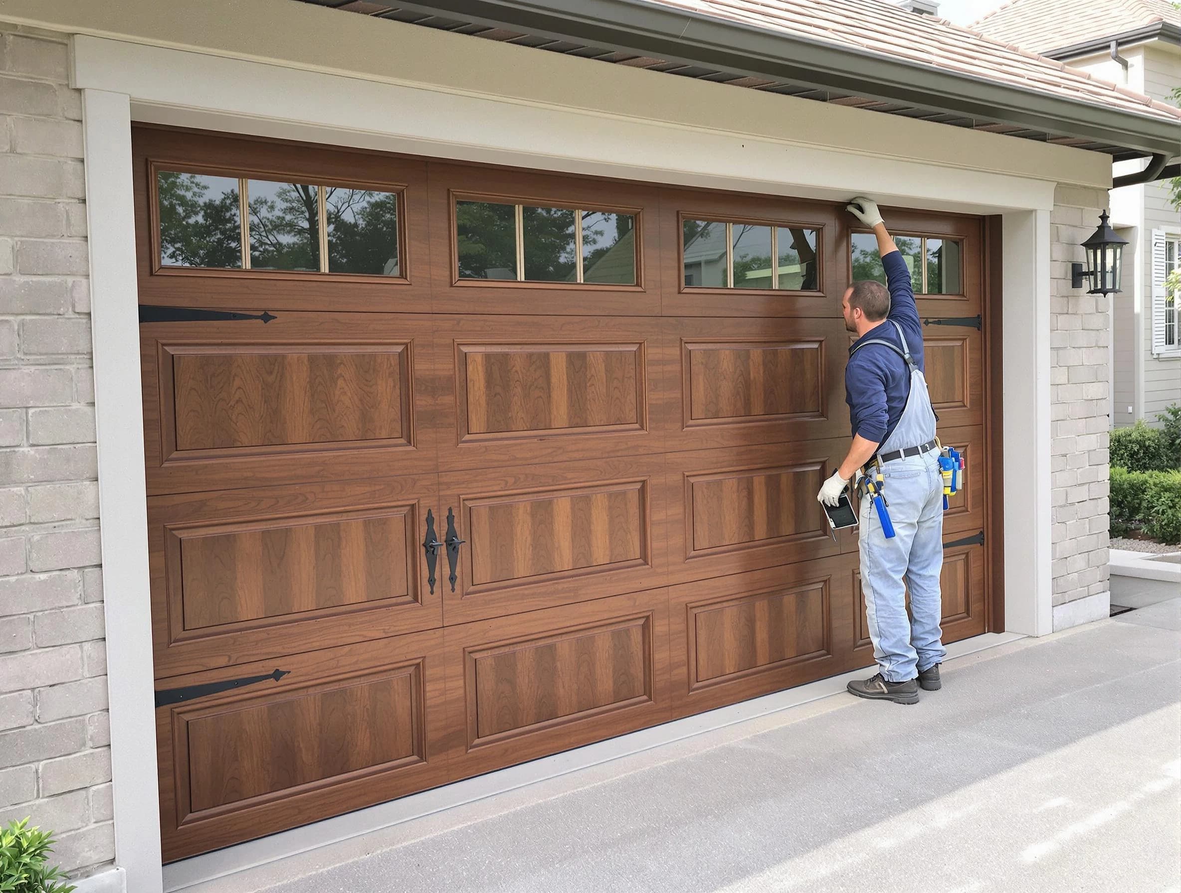 Custom garage door showcase by Hillside Garage Door Repair in Hillside