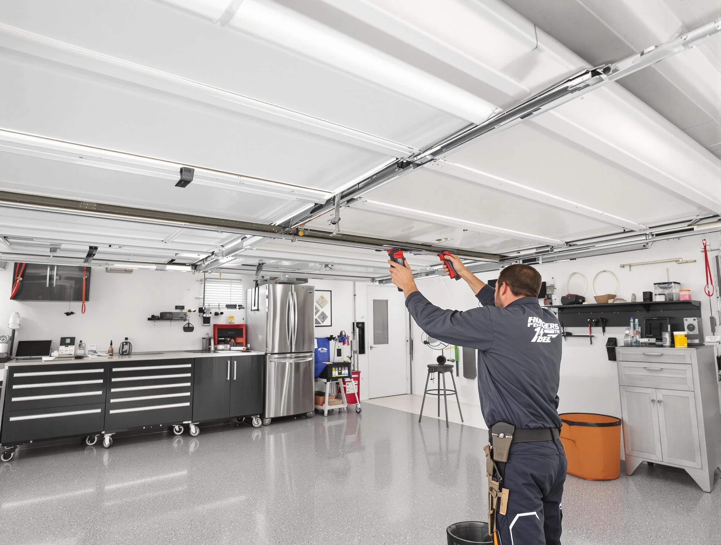 Overhead garage door repair service by Hillside Garage Door Repair in Hillside