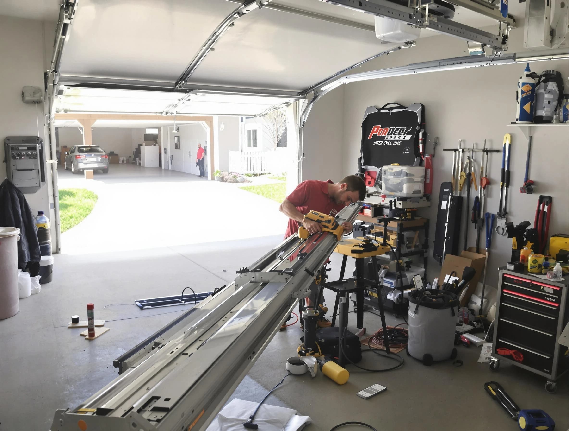 Hillside Garage Door Repair expert performing track repair in Hillside