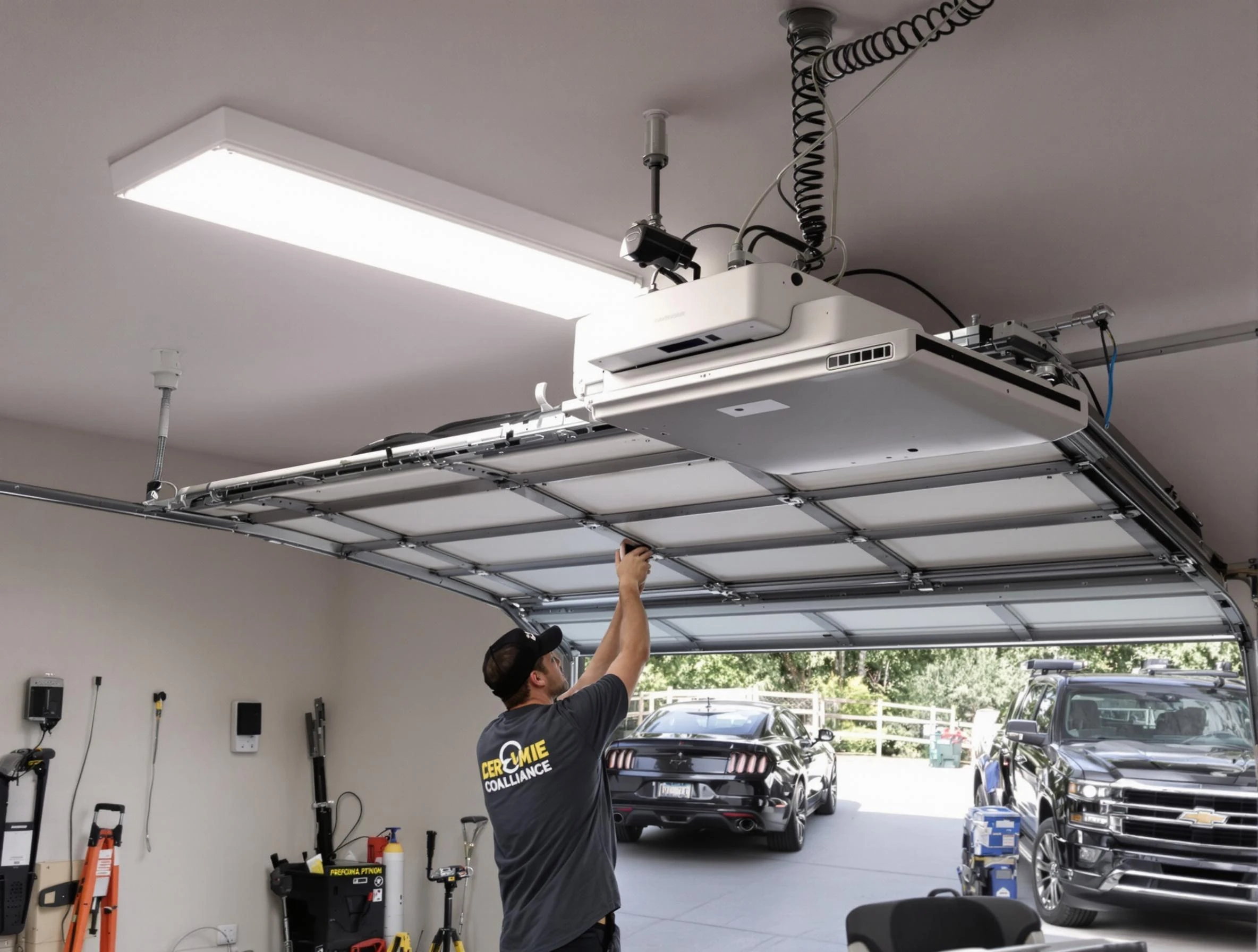 Garage Door Opener Installation in Hillside