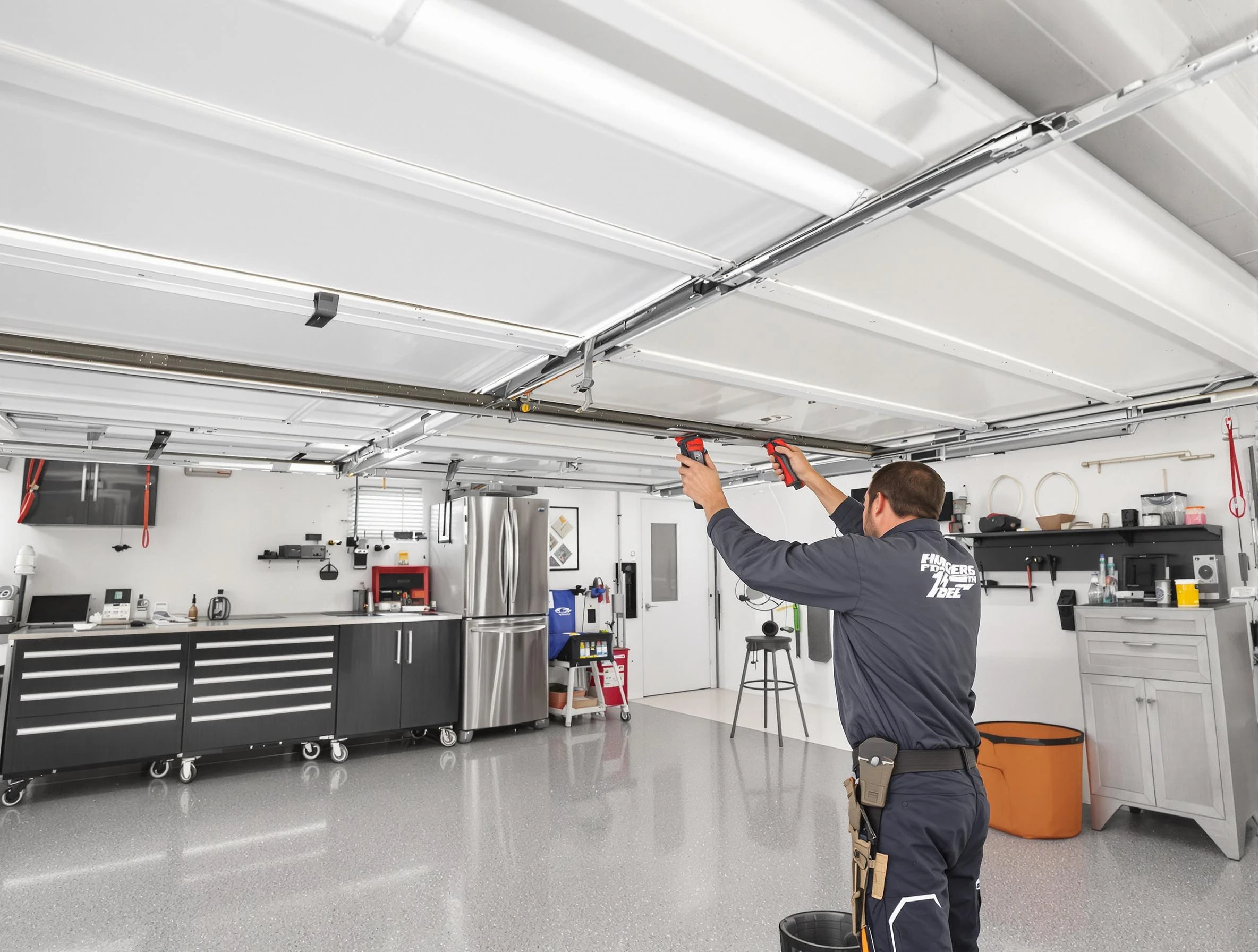 Overhead garage door repair service by Hillside Garage Door Repair in Hillside